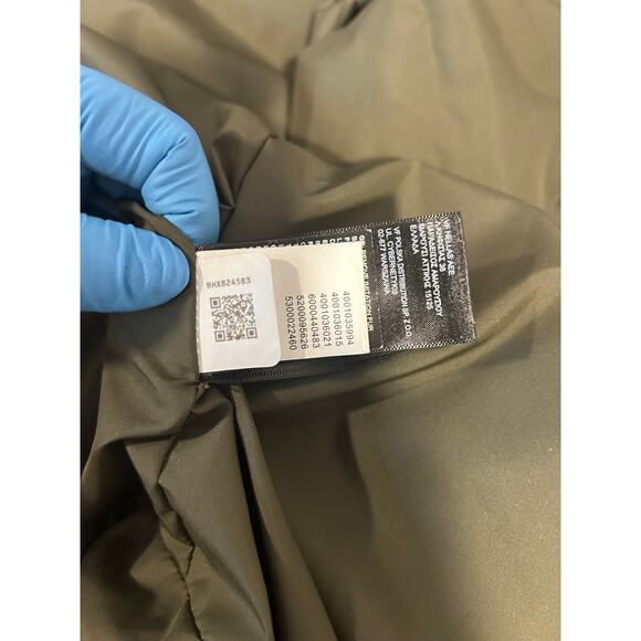 THE NORTH FACE XL Gotham Women's Khaki 550 Down Puffer Hooded Quilted Faux Fur - Picture 12 of 16